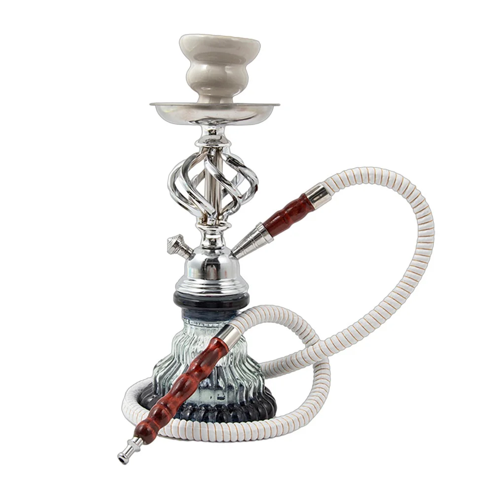 Glass Complete Shisha Hookah Set with Ceramic Bowl Tongs Hookah Hose Shisha Nargile Sheesha Narguile Chicha Water Pipe