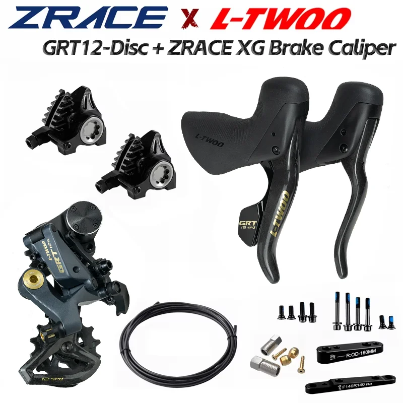 L-TWOO GRT 12 Disc 1x12s Gravel Hydraulic Groupset with ZRACE XG Flat Mount Carbon