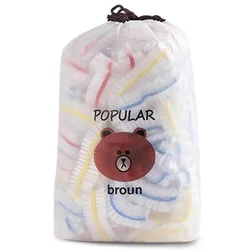 Colorful Elastic Disposable Food Covers - Fresh - Keeping Plastic Lids - 1000PCS (Bear Bag)