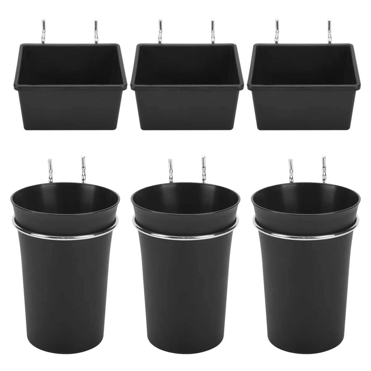 Pegboard Bins Pegboard Cups with Hooks Hooks Assortment Hooks for Cup Holder for Organizing 6 Sets