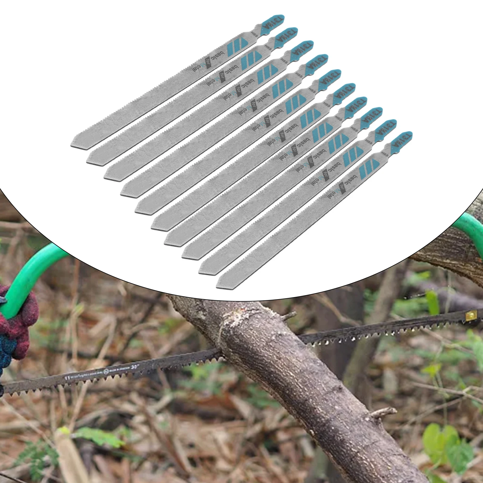 

10PCS T318A HSS Jigsaw Blades Reciprocating Saw Blades T-Shank Jigsaw Blade For Wood Fibreboard Cutting 132mm Hoja De Sierra