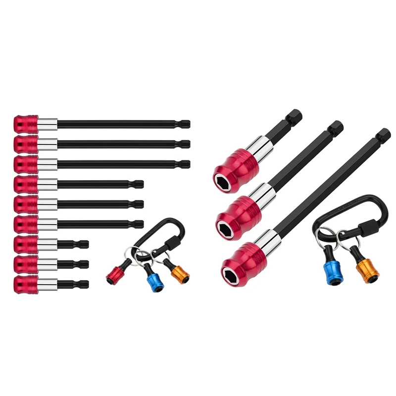 

Magnetic Drill Bit Extension Set, Bit Extension Kit With 3 Sizes And Bit Holder Keychain Easy Install