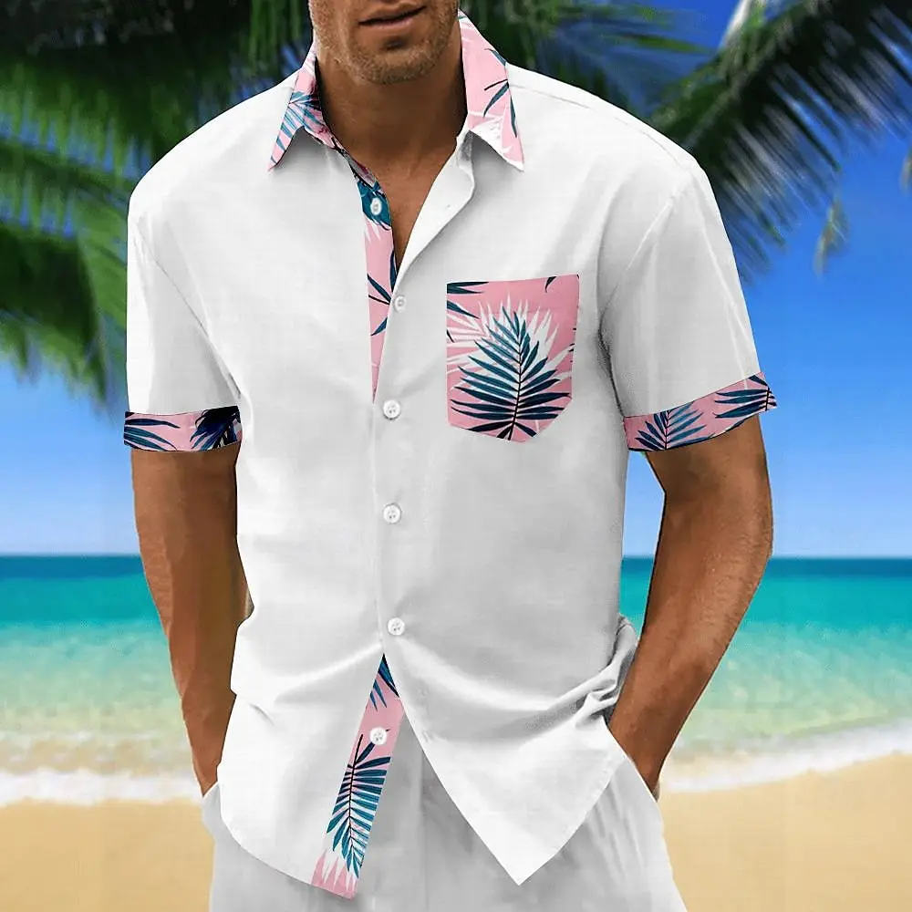 Alfabetico Albero Di Cocco Informale Per Uomo Camicia Camicia Di Lino Camicia Con Bottoni Esterno Da Tutti I Giorni Da Mare Primavera Autunno Colletto P9745410