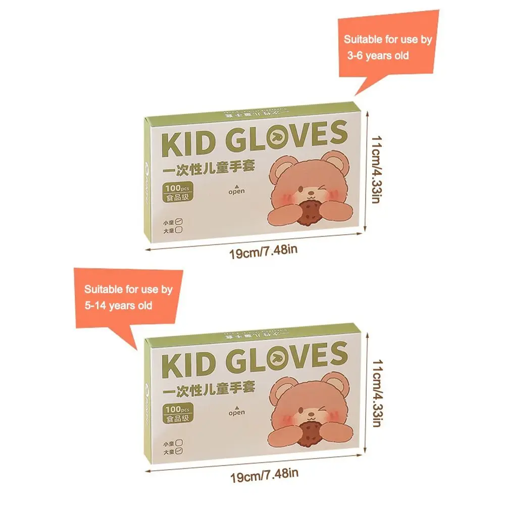 New Acid Work Safety Disposable Gloves Food Grade TPE Latex Free Gloves Transparent Non-Slip Kid