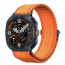 Off - road Nylon Loop Strap - Braided Breathable Bracelet 47mm Wristband - Galaxy Ultra 47mm (Orange)