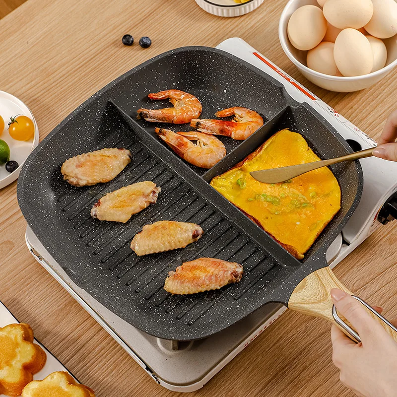 Divided Frying Pan for Tamagoyaki Omelette