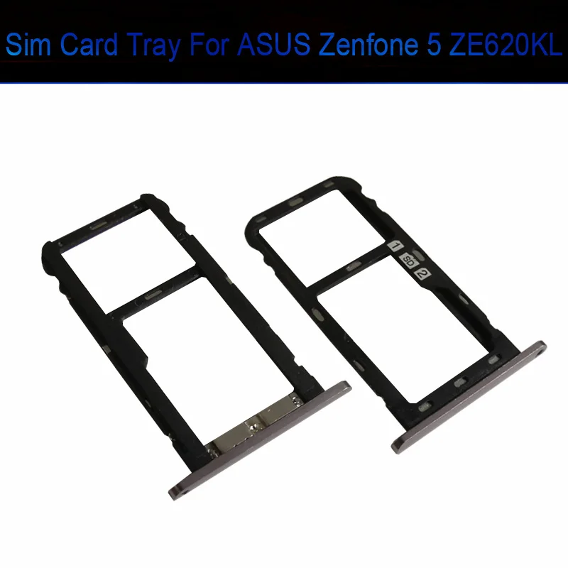 Vassoio Per Sim Card Per Asus Zenfone 5 Ze620Kl Sim Sd Scheda Di Memoria Slot Holder Adattatore Flex Ribbon Cable Parti Di Riparazione Di Ricambio Ner