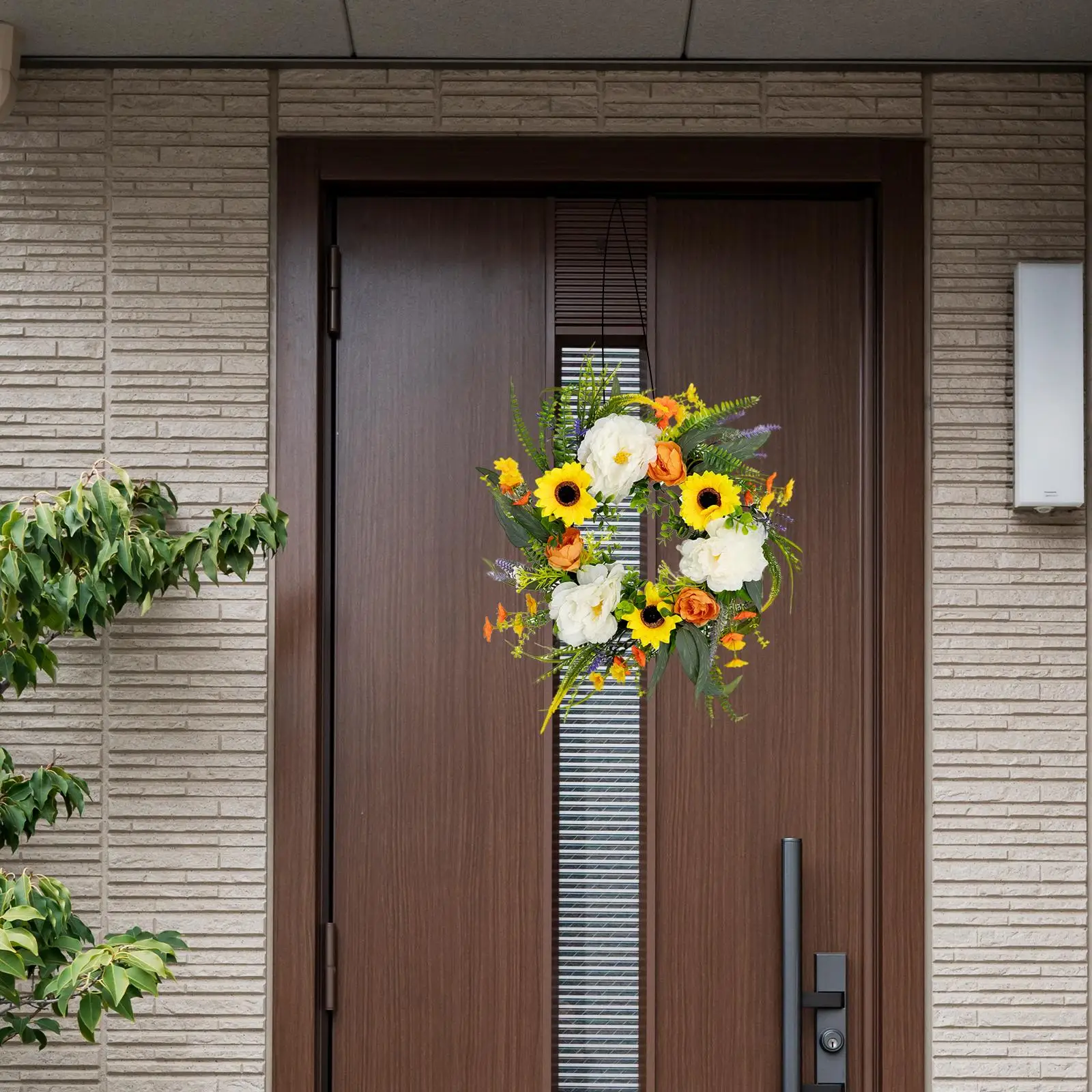 Spring Wreath for Front Door Garland for Indoor and Outdoor Wall Home Decor