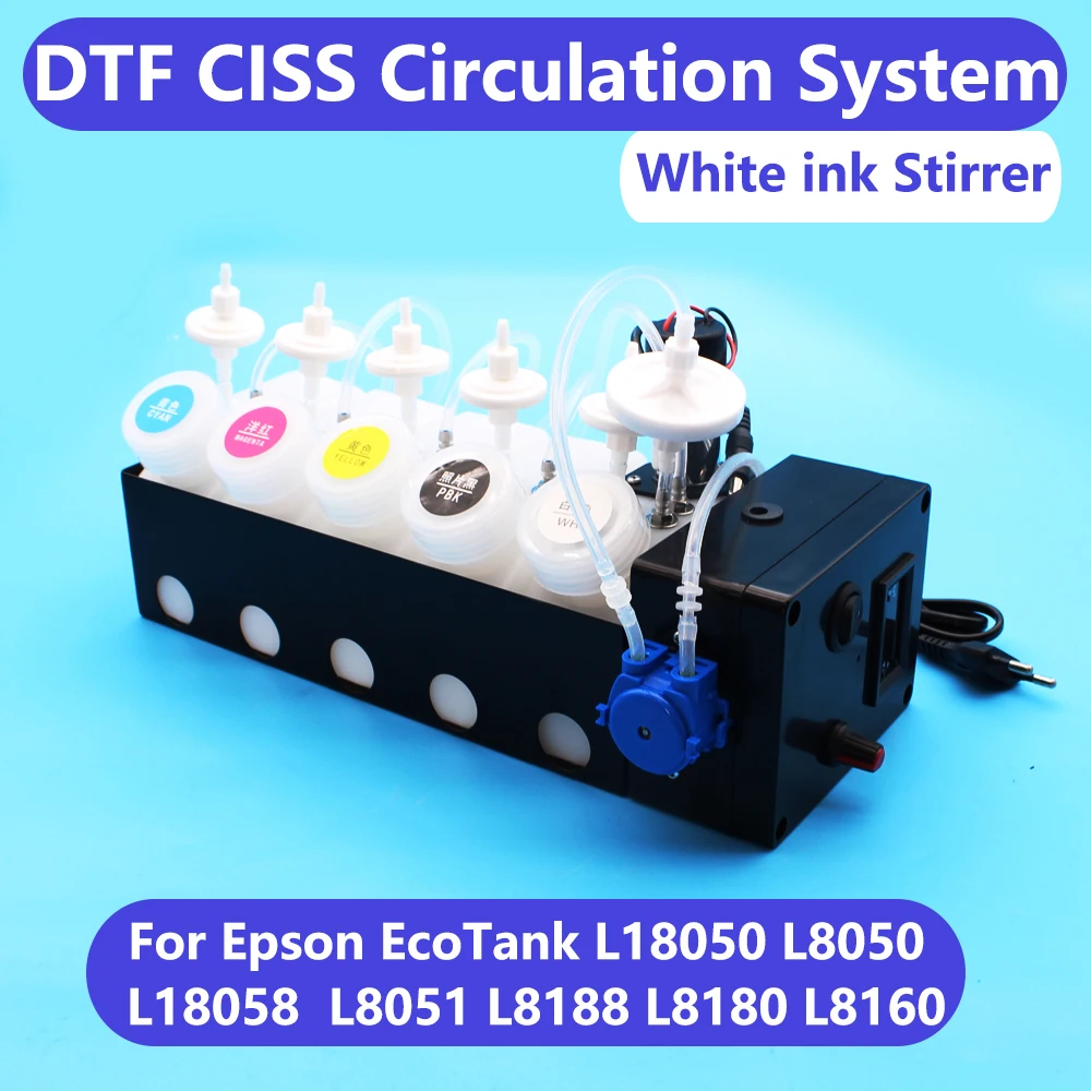 

L18050 L8050 DTF Printer White Ink Mixer Timer Kits Ink Circulation Device CISS Tank System For Epson L1800 L800 L805 XP 600 DTG