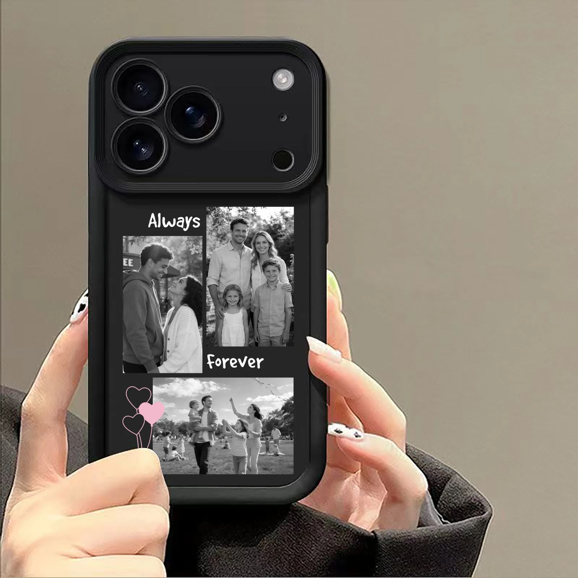 Custom Photos Convert to Black and White with Heart Balloon thumbnail 3