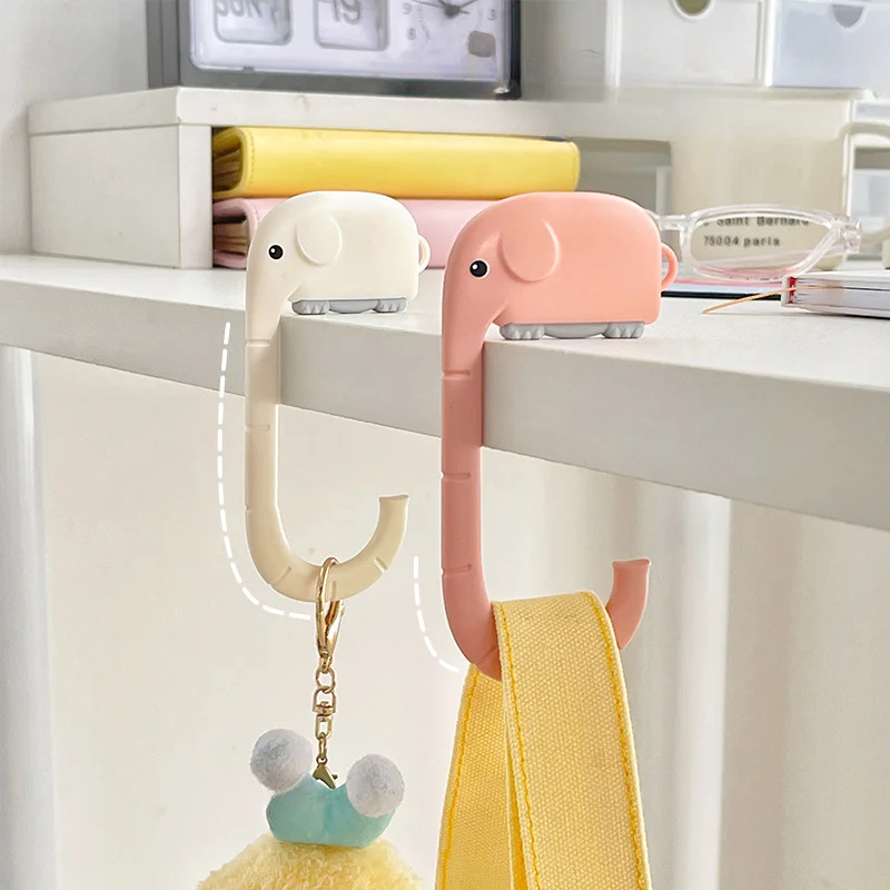 Bag Hook Desk Storage Hook Purse Bag Hook Portable Student Cute Animal Schoolbag Wall Handbag Hanger School Supplies