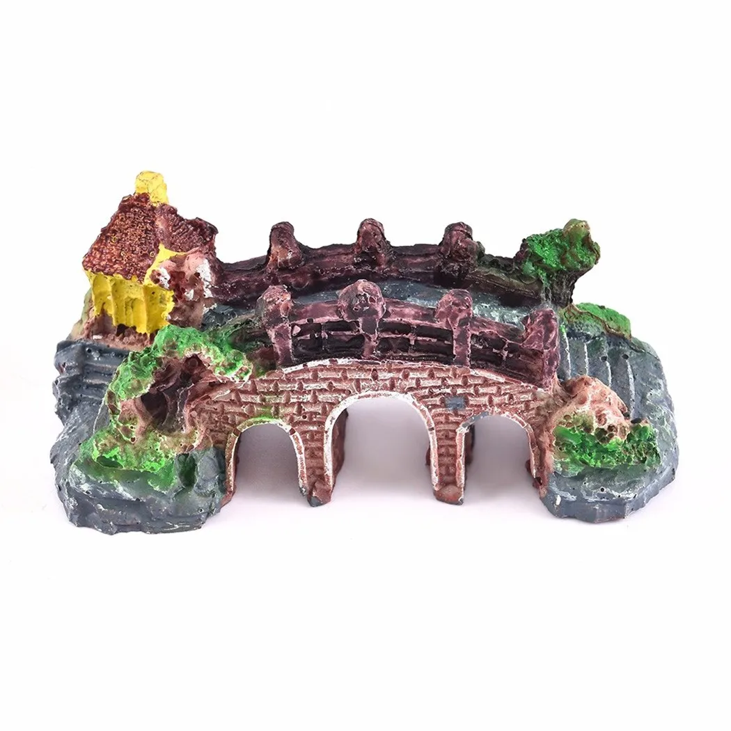 Title 2, Aquarium Fish Tank Decor Rockery And Bridge Aqu...