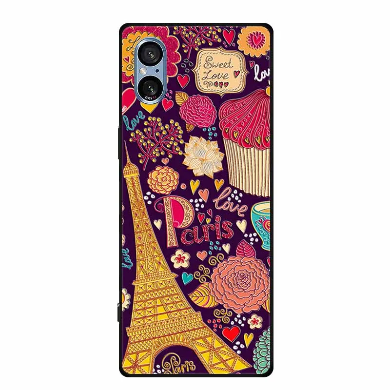 3D Relief Black Silicone Soft Back Cover Case