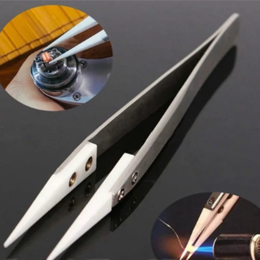 Precision Heat-Resistant Ceramic Tipped Tweezers