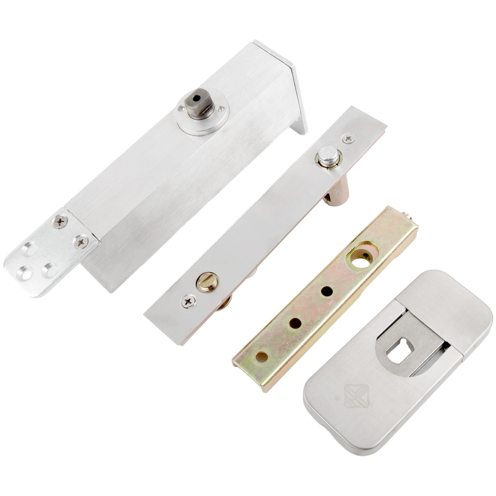 

Automatic Hinge Door Pivot Hinges Hydraulic Two-way Opening 1Set 90 Degree Alloy Brushed Silver Casting Aluminium