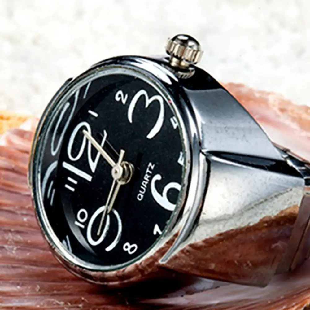 Finger Ring Watch Mini Adjustable Elastic Strap Quartz Movement Jewelry Clock Women Men Finger Watch Daily Wear Vintage Style 5