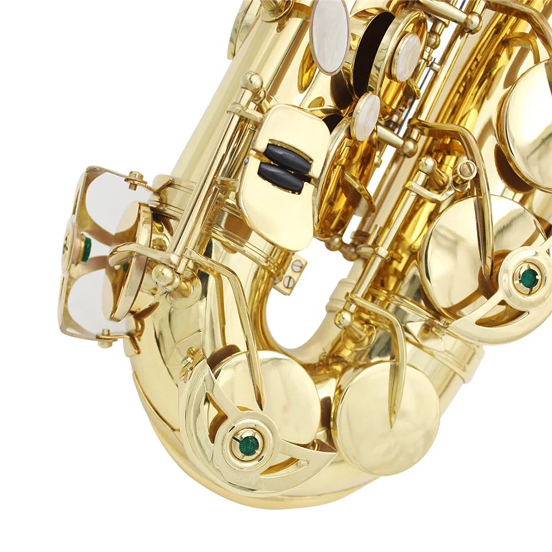 Slade Gold Eb Altsaxophon Performance Praxis Messing Instrumenten saxophon mit Box Reinigungs tuch Bürste Schilf Zubehör – Detail 9