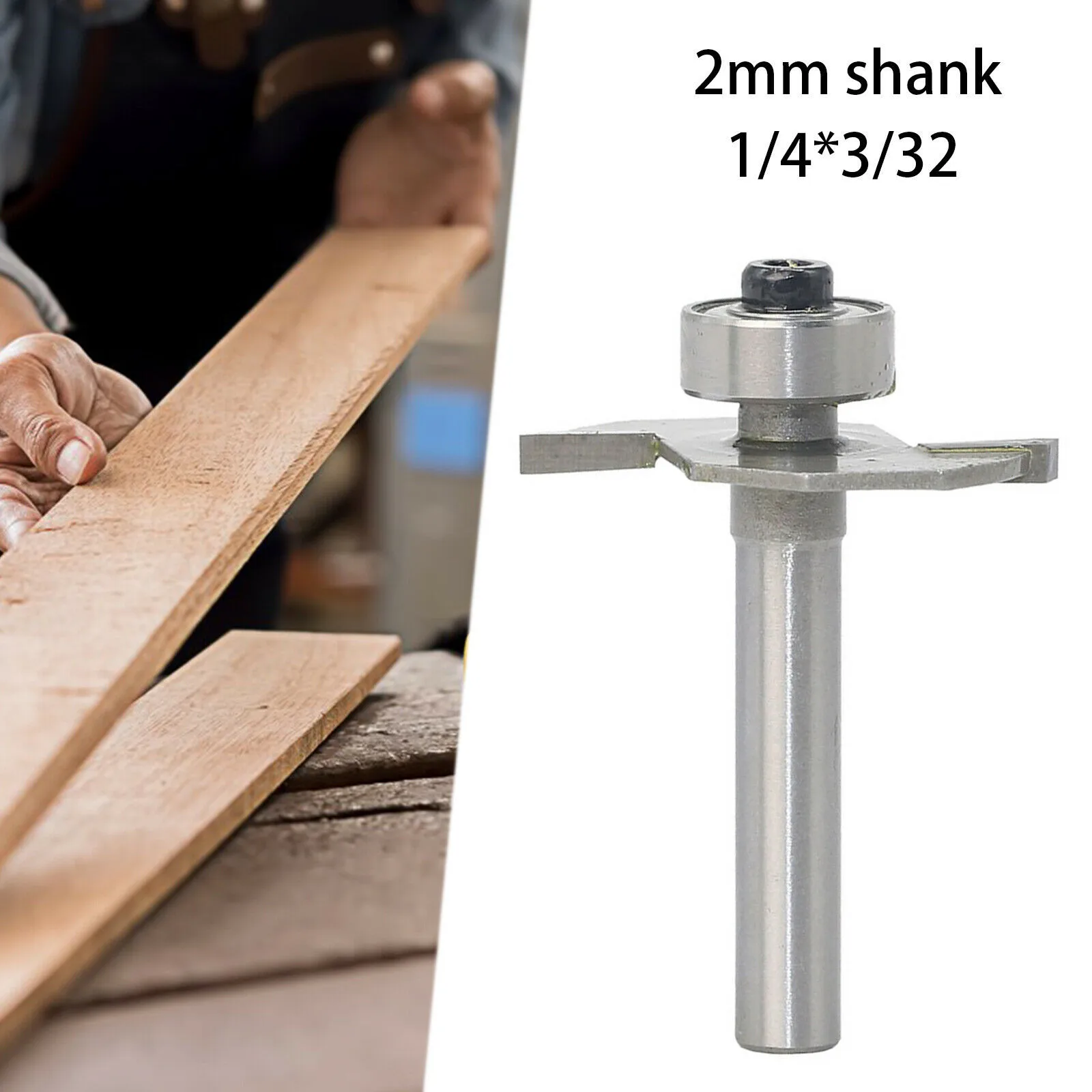 

1PC 6.35mm Shank T-Sloting Cutter Router Bit For Wood Slot Milling Cutter T Type Rabbeting Wood Face Mill Woodworking Tools
