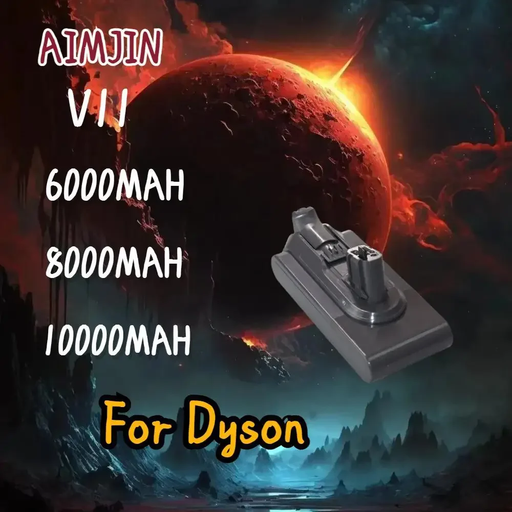 

Аккумуляторы AIMJIN 25,2 в, 6,0-10,0 мАч, Dyson V11 21700, подходят для пылесосов Dyson, оригинальная сменная литий-ионная батарея