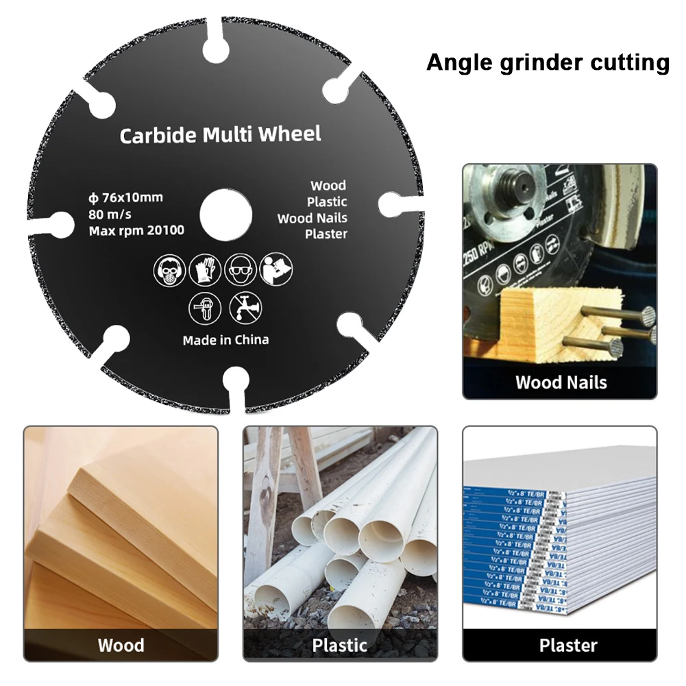 76MM/2.99INCH Cut Off Wheels Metal and Stainless Steel Cutting Wheel Rebar Stainless Steel Iron Grinding Disc for Angle Grinder