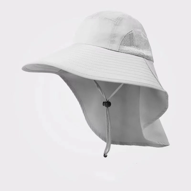 Mens UV Sun Protection Cap Safari Hike Cap with Neck Flap Fishing Hat 3
