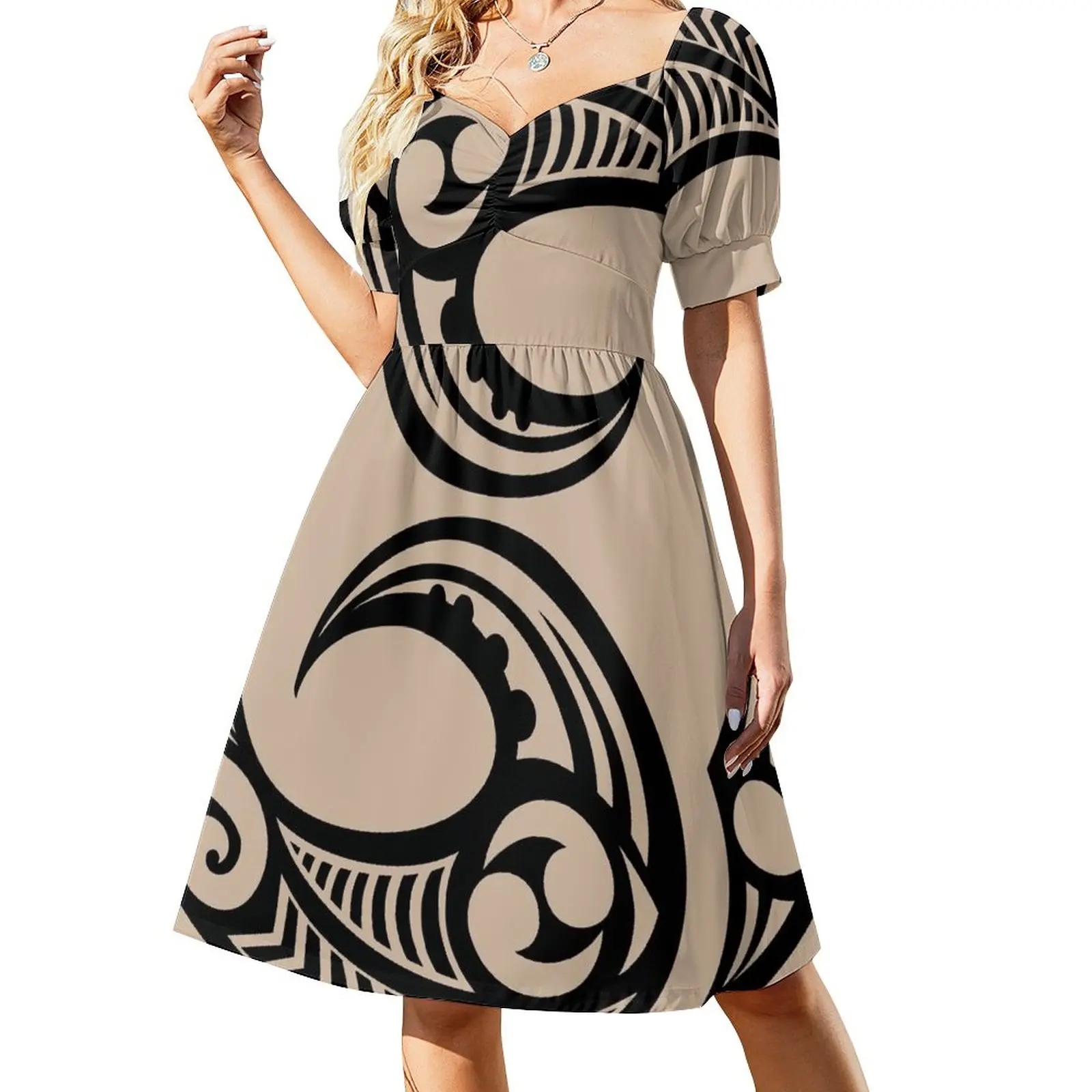

Maori Carving, Koru spiral design Sleeveless Dress bandage dress wedding guest dress 2024 luxury dresses