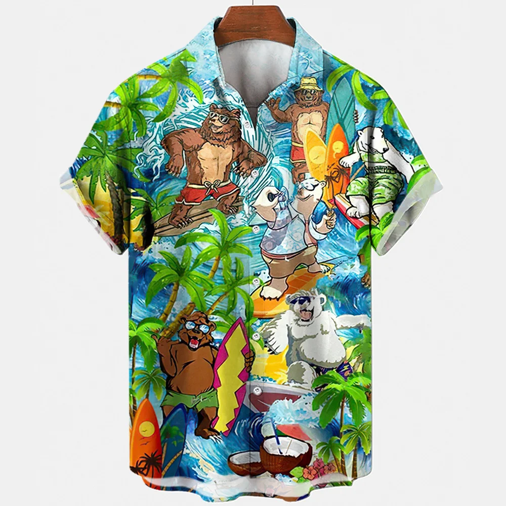 thumbnail image 1 of Camisetas de verano para hombre con la bandera de Estados Unidos y la Estatua de la Libertad, camisa hawaiana de gran tamaño con estampado 3D, ropa para hombre, camisetas con solapa, 1 of 5