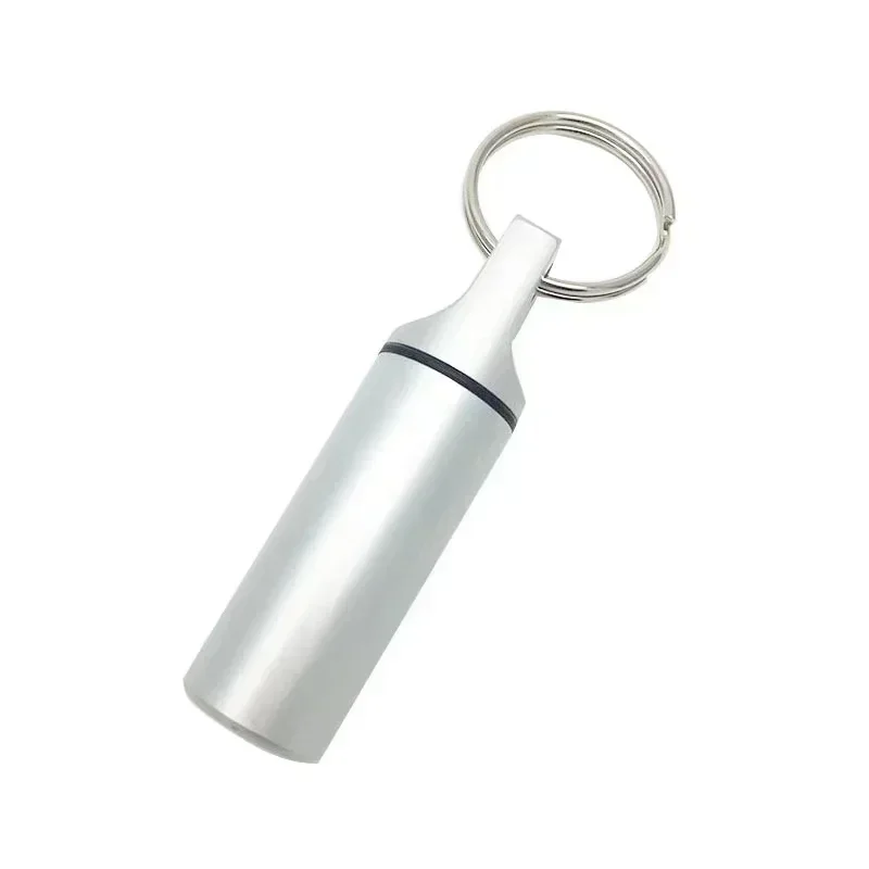 Compact Waterproof Aluminum Travel Pill Organizer with Sealed Keychain