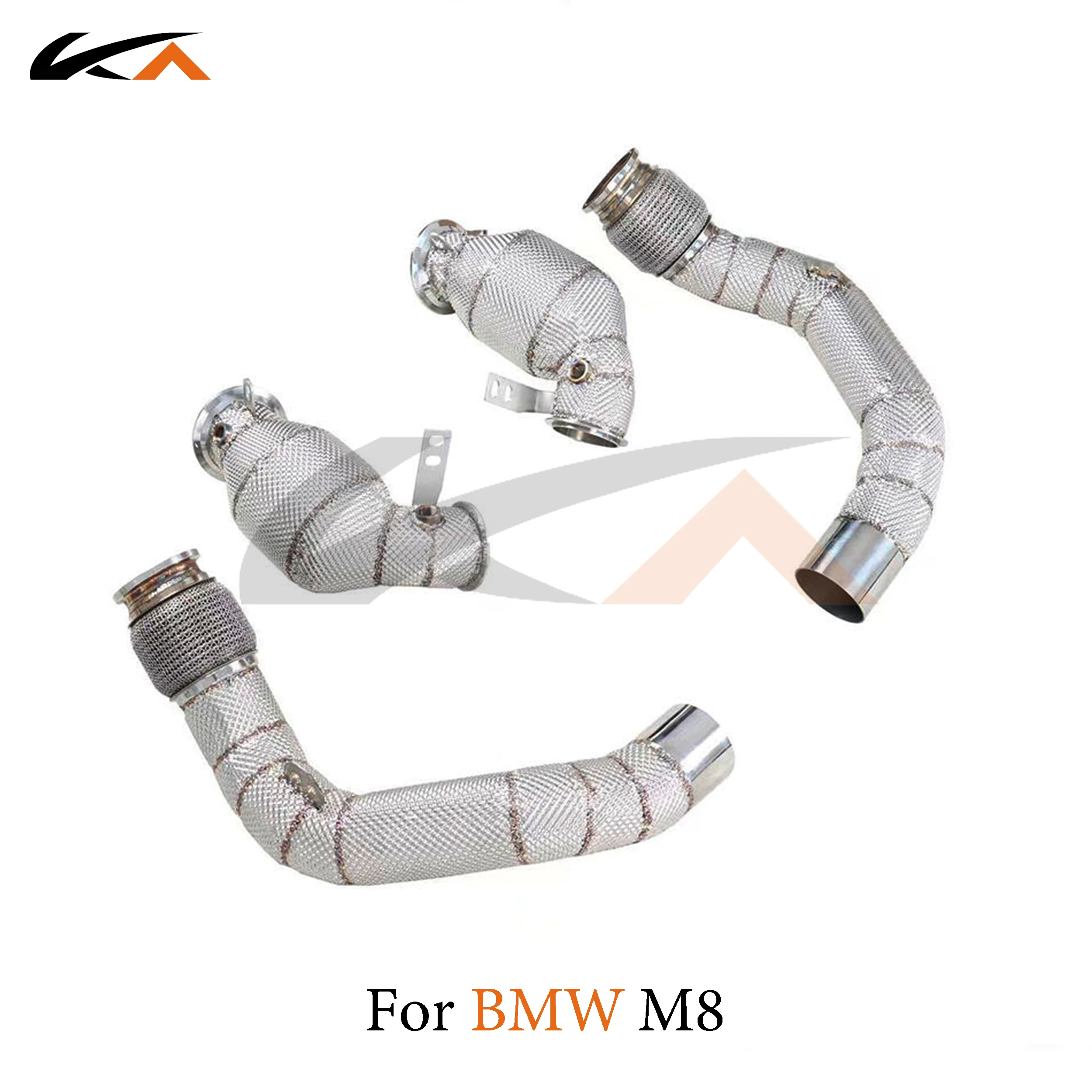KA 튜닝 다운파이프 배기 스테인리스 스틸 헤더, BMW M8 4.4T 퍼포먼스, 자동차 부품, 열 차폐 촉매 작용