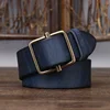 3.8 Wide Pure Cowhide Genuine Leather for Men's High Quality Jeans No Drilling Smooth Buckle Belts Cowboy Waistband Male Fashio