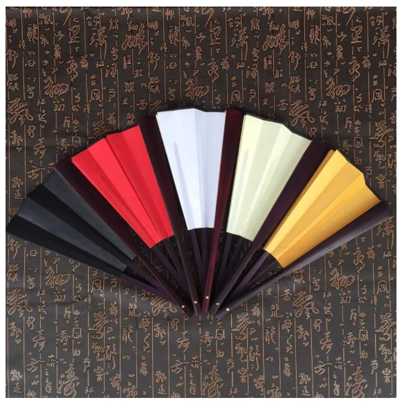 2 Pezzi Ventaglio Pieghevole Bianco Per Uomo,Ventagli Pieghevole Cinese Con Manico In Plastica Vintage Con Ciondolo Nappa,Ventaglio Portatile Da 10 Pollici,Motivo Aquila Stampato Su Entrambi I Lati