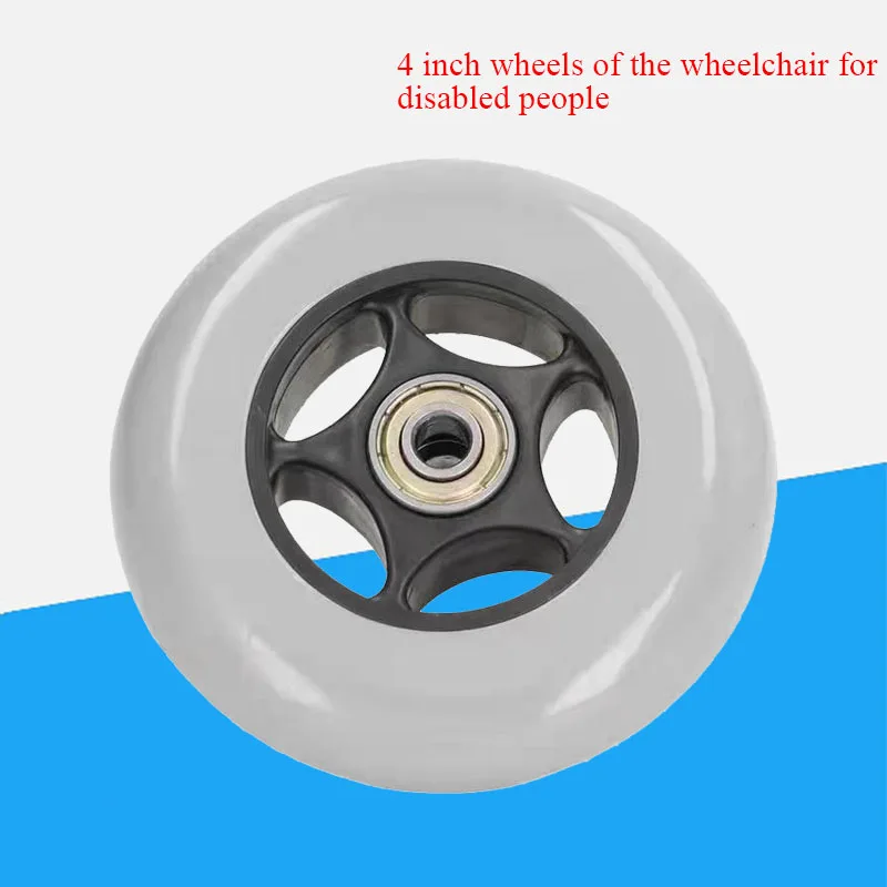 Ruota Per Sedia A Rotelle Da 4 Pollici In Pvc A Basso Rumore Walker Caster Parte Di Ricambio Per Rullo Rollator Per Portatori Di Handicap