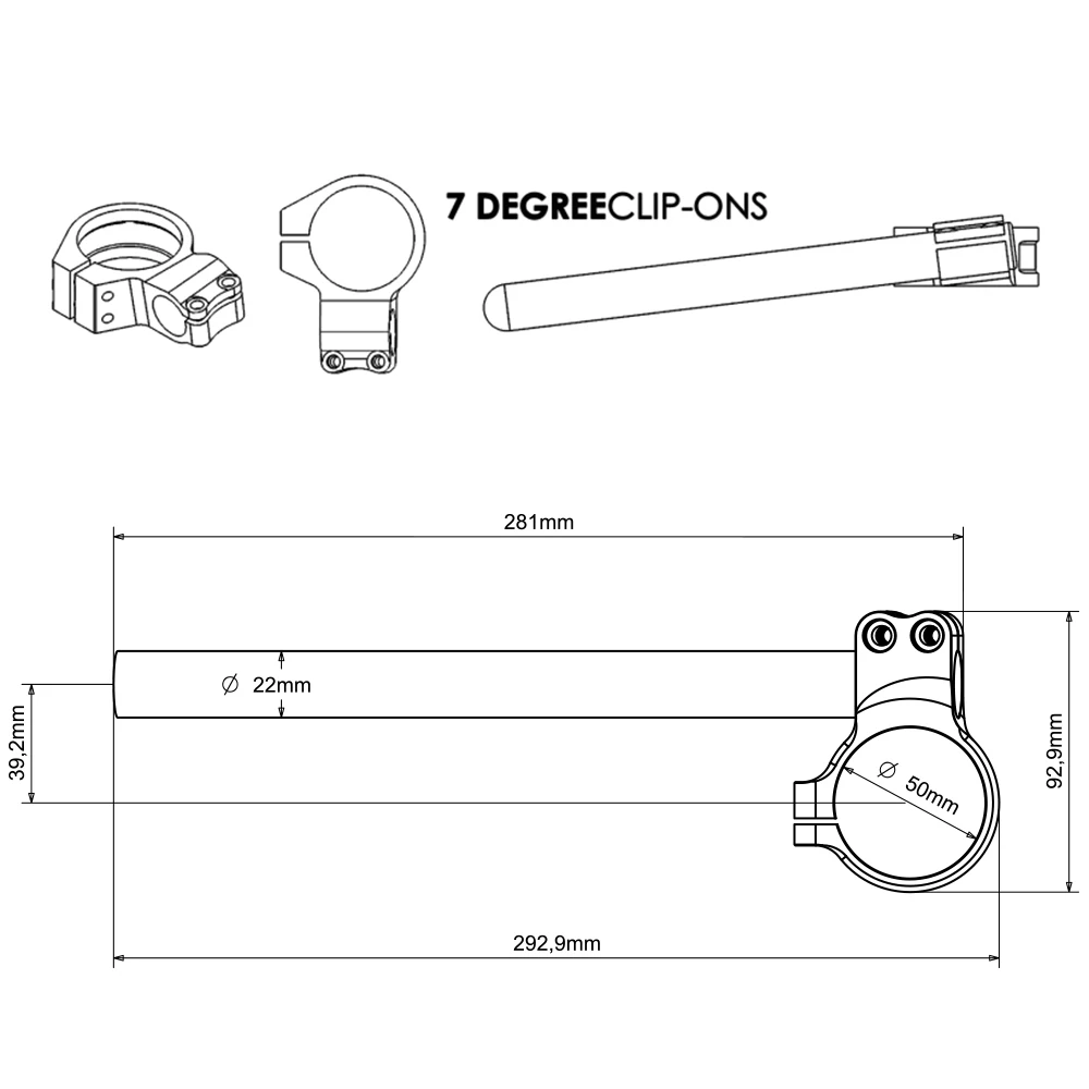 50mm ũ  Ŭ  ڵ  Ű Ͼߺλ GSX-R1300 99-17 GSX-R600 04-17 GSX-R750 93-17 GSX-R1000 2001-2018