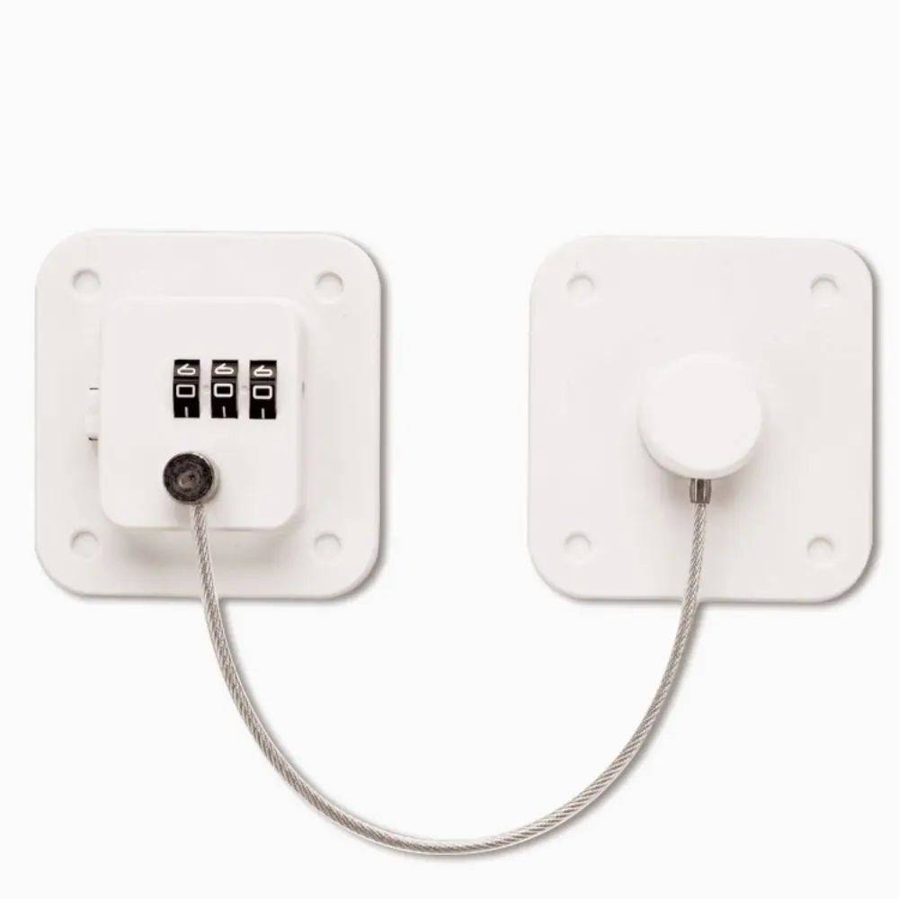 Security 3-digit Window Password Lock with Adhesive No Punching Baby Safety Lock ABS Black/white Coded Lock Refrigerator