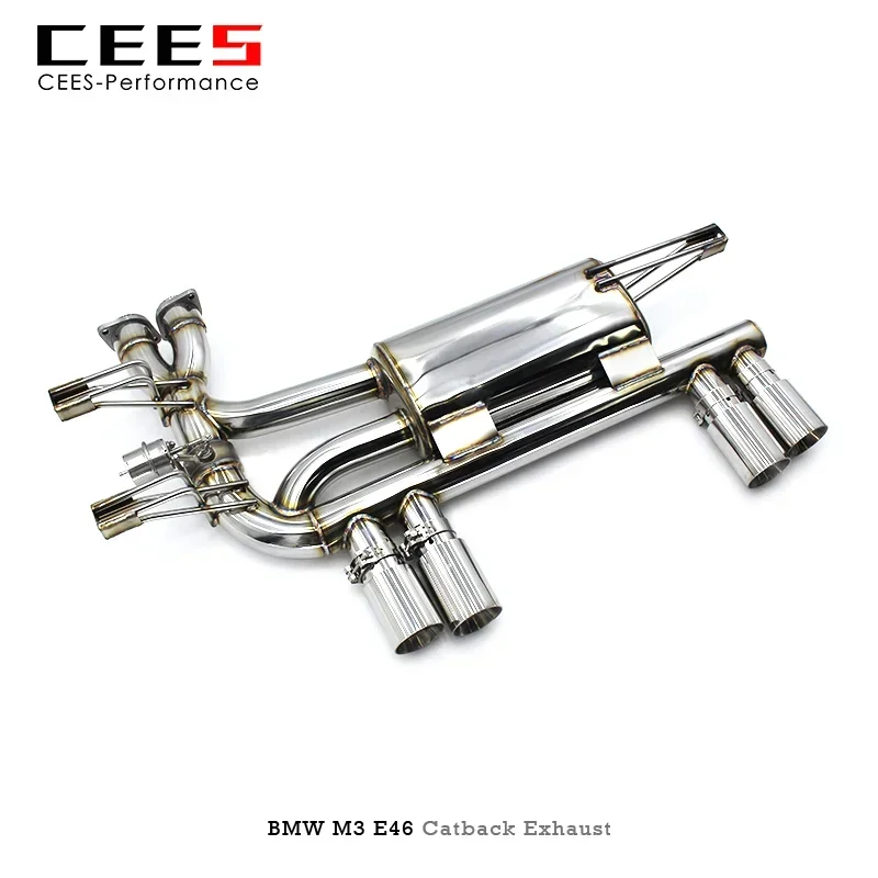 CEES Catback Exhaust for BMW M3 E46 2004-2006 SS304 Stainless Steel Valve Muffler Refit Terminale Scarico Auto Exhaust System