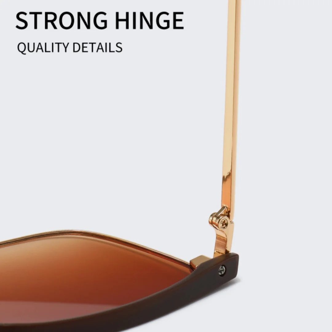 남성용 세미 림리스 사각형 선글라스 레트로 패션 선글라스 클래식 편광 선글라스 운전 낚시 여행용 스타일리쉬