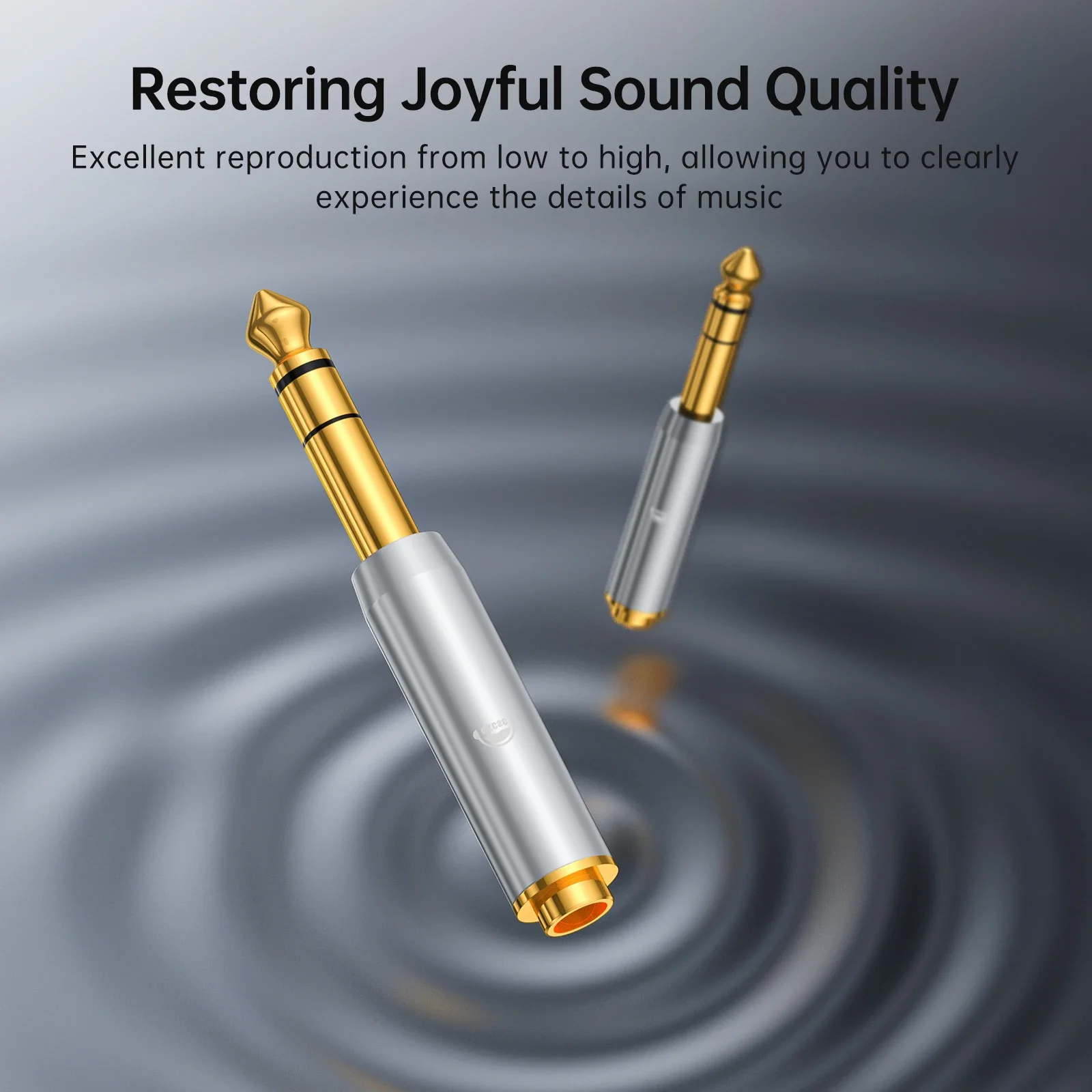 OKCSC HiFi Audio Adapter DJ64 - Premium 6.35mm Male to Female Conversion for Enhanced Sound Quality