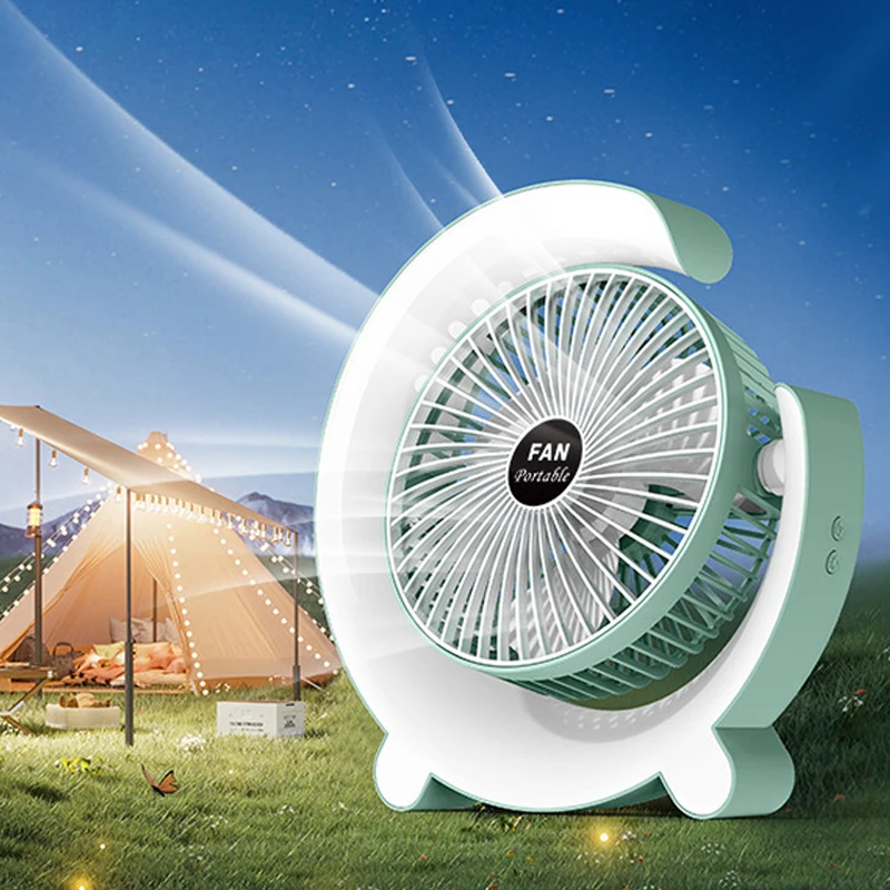 Desk Fan Portable USB Fan With LED Light Adjustable Cooling Mute 3 Speed Adjustment Ultra Quiet Suitable For Home Desk Offic