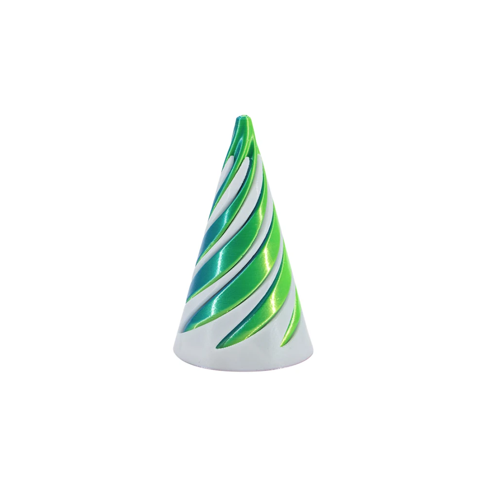 3d Printed Toy Pyramid Toy Fidget Toys 3D Printed Spiral Cone Toys Impossible Pyramid Passthrough Sculpture Pass Through Pyramid Fidget Toy Stress Relief Screw Toys