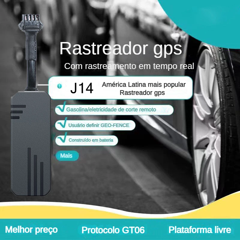 J14 Car GPS tracker 5 units 2G Realtime Tracking Locator Device GT06 Protocol With Free Platform And App Acc Alarm Car Tracker