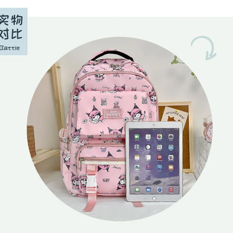 New Kuromi backpack, cute primary and secondary school student bag, large capacity, cute high school student school backpack