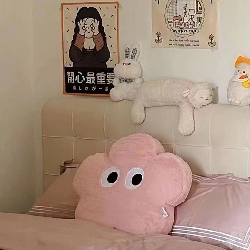 60cm Kawaii Pink Star Pillow Super Soft Cute Plush Toy Big Home Decoration Sleeping Pillow For Kids 3
