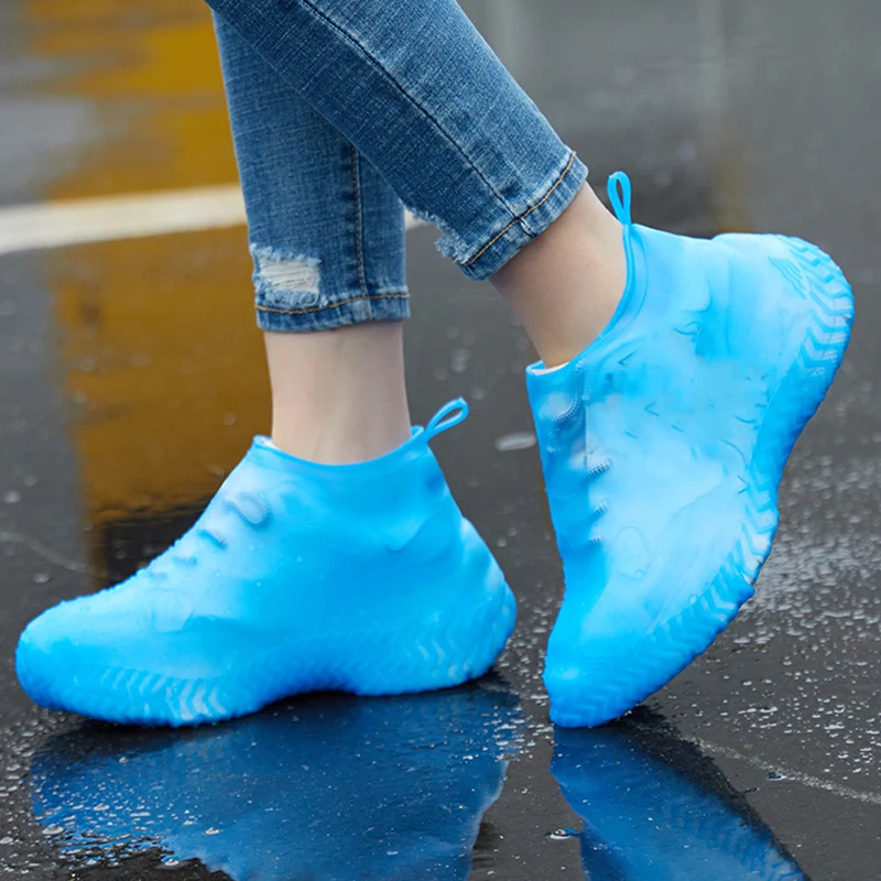 Couvre-chaussures imperméables réutilisables  Protection de chaussures de  pluie pliable - Mise à niveau des couvre-chaussures de pluie en silicone,  couvre-chaussures réutilisables et lavables Geruwam : : Mode