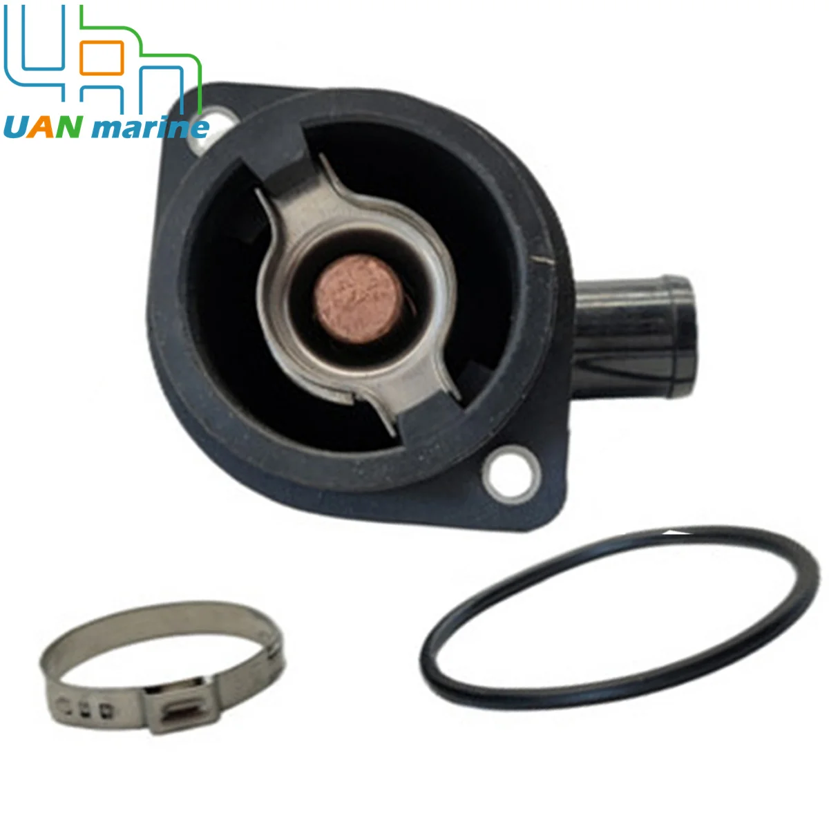 

892864T06 Thermostat with Housing Assembly For Mercury 75 80 90 100 115 135 150HP Outboard 892864T06 18-3635 Uan Marine