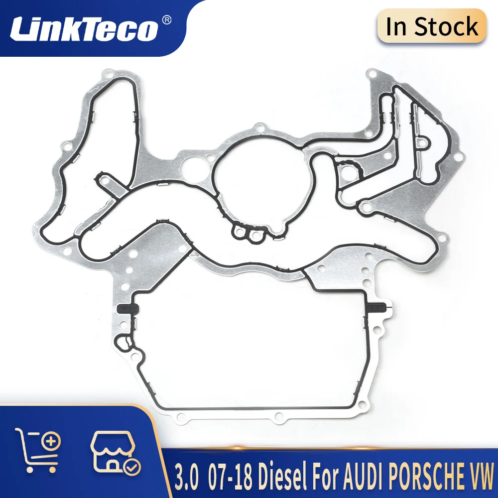 Parti Del Motore Auto Guarnizione Dell'Albero Motore Coperchio Fasatura Guarnizione Fit Kit 3.0 L T 07-18 Diesel Per Audi A4 A5 A6 A7 A8 Q5 Q7 Porsche
