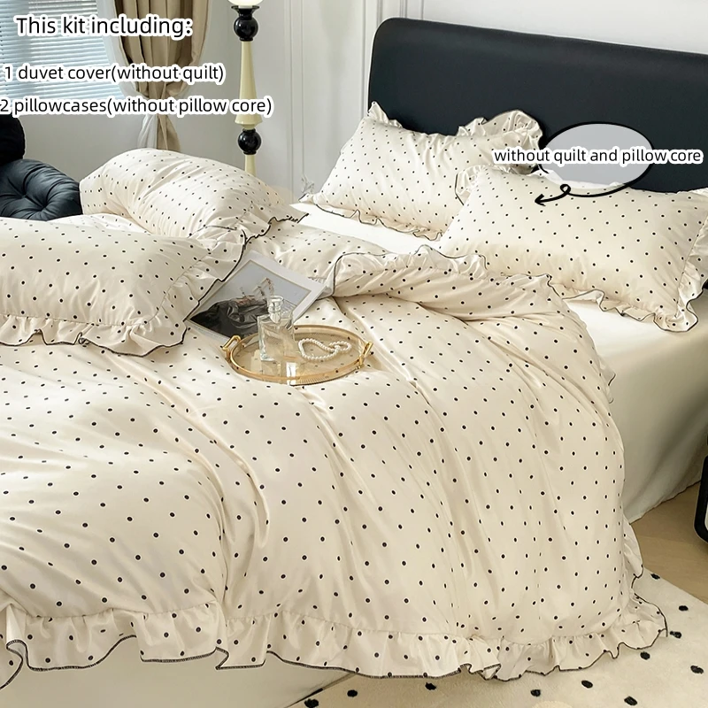 3pcs Korean lace Duvet Cover Set (1*Duvet Cover 2*Pillowcase