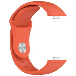 Silicone Band with Diamond - Accent Case for Smartwatch - Sporty Replacement Strap Accessory (Red tea orange)