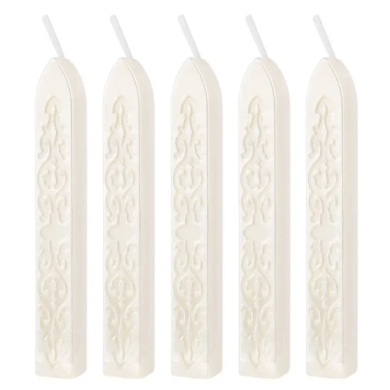 Pack of 5 Solid Color Sealing Wax Sticks for Envelopes, Invitations, and Gifts