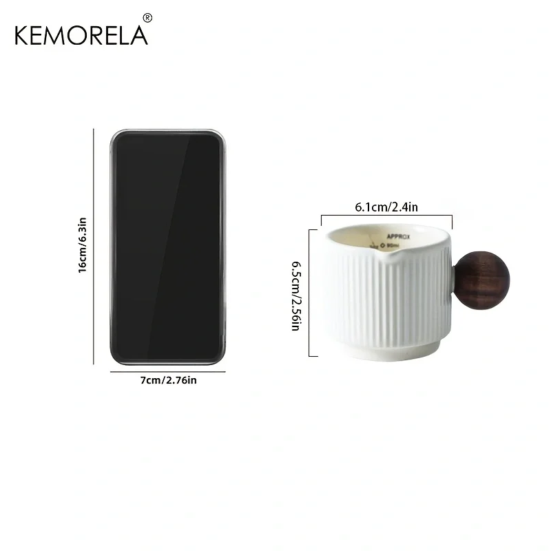 1/2 قطعة 3 أوقية/90 مللي شريط السيراميك قياس كوب م...