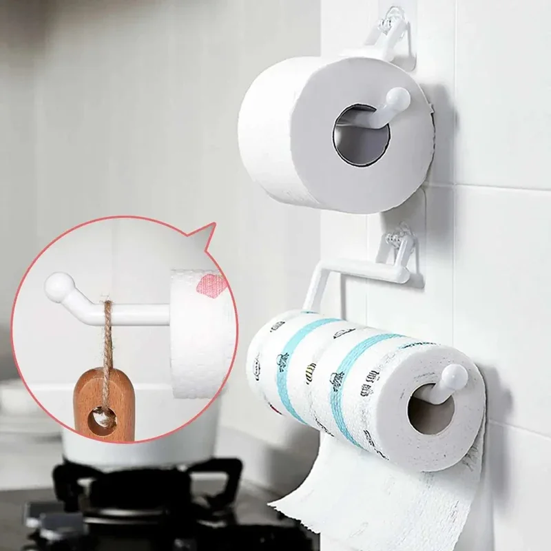 

Roll Paper Towel Holder Kitchen Hanger Rack Toilet Holders Bathroom Organizer Shelf Bar Cabinet Rag Hanging Holder